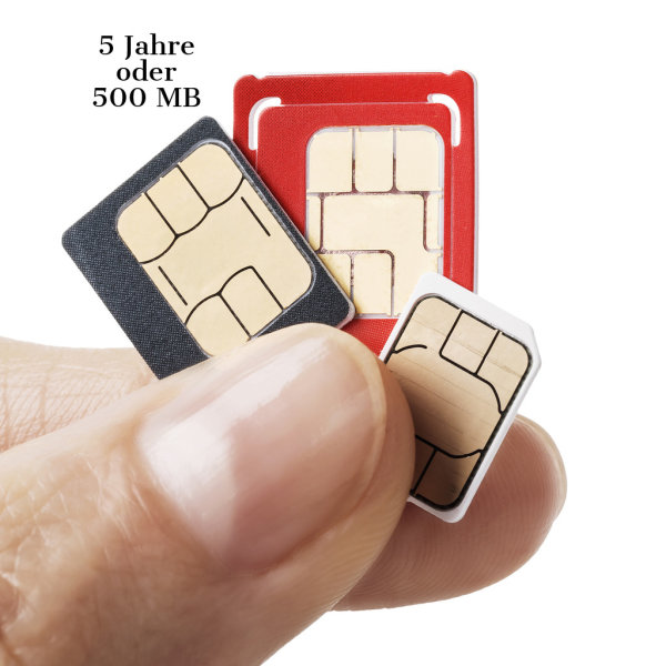 SIM Karte 5 Jahre oder 500 MB